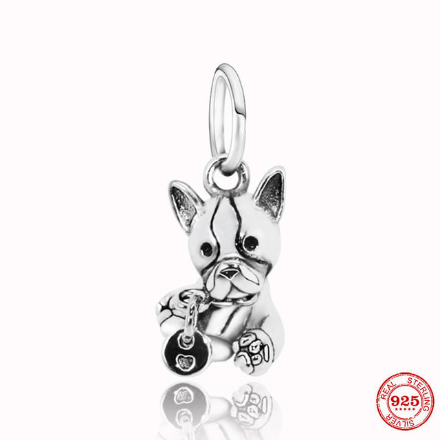 925 Sterling Silver English Bulldog Charms