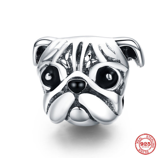 925 Sterling Silver English Bulldog Charms