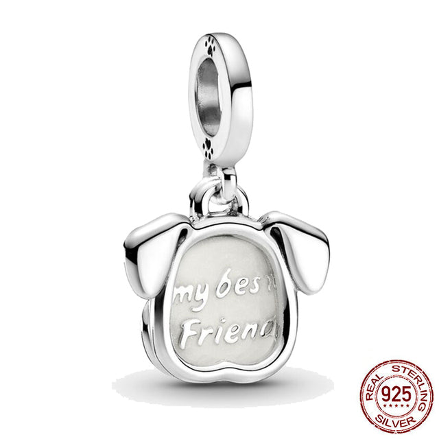 925 Sterling Silver English Bulldog Charms