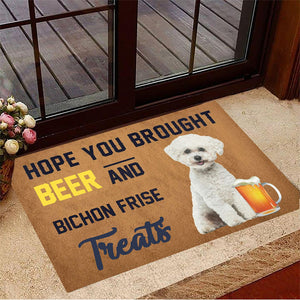 Hope You Brought Beer And Boxer Treats Doormat