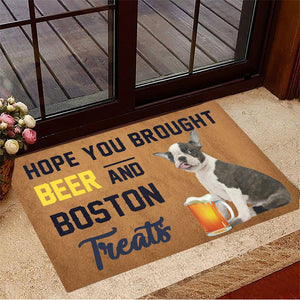 Hope You Brought Beer And Boxer Treats Doormat