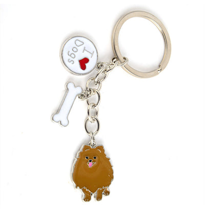 Pomeranian Love Keychain