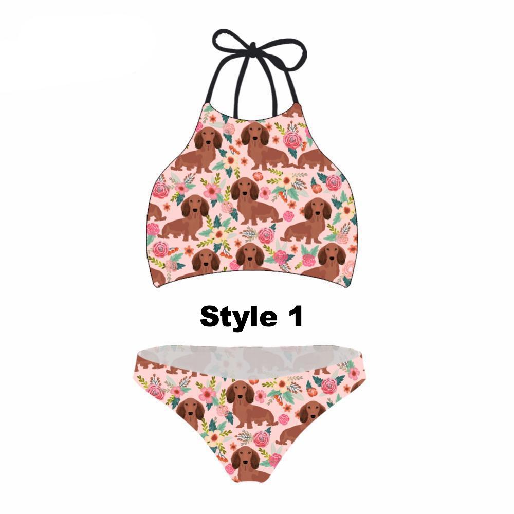 Dachshund Dog Bikini Set