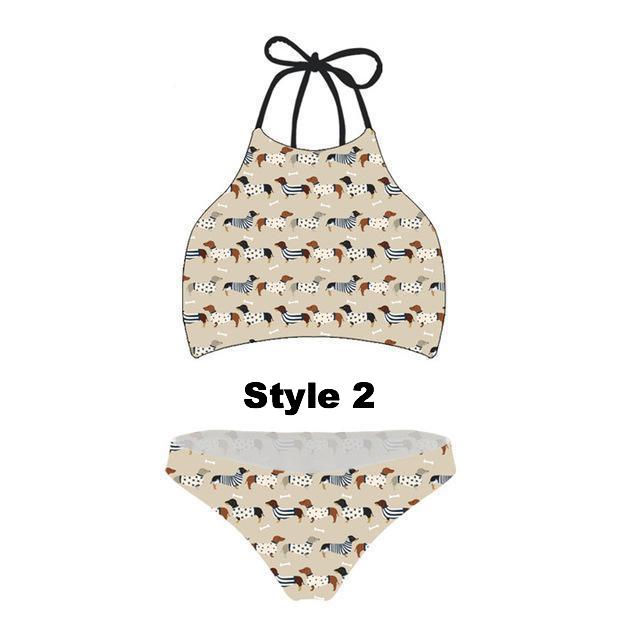 Dachshund Dog Bikini Set