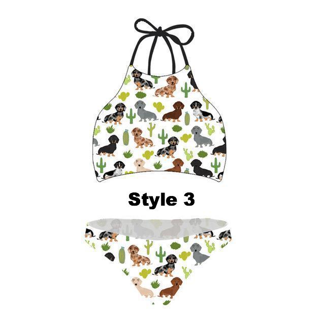 Dachshund Dog Bikini Set