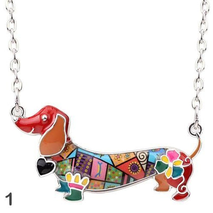 Bonny Colorful Dachshund Necklace