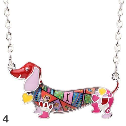 Bonny Colorful Dachshund Necklace