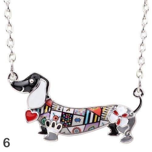 Bonny Colorful Dachshund Necklace