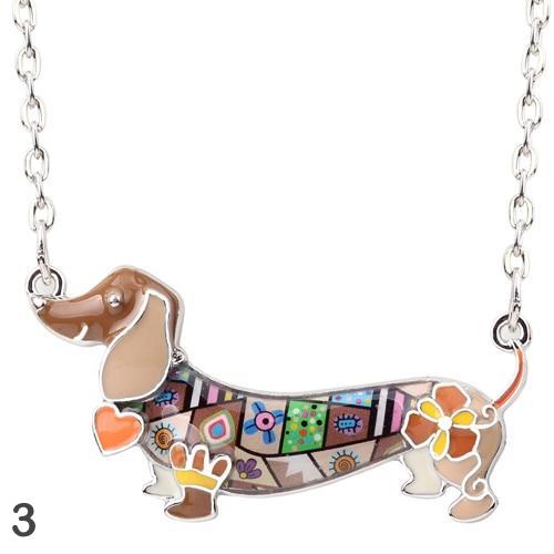 Bonny Colorful Dachshund Necklace