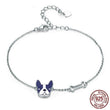 925 Sterling Silver French Bulldog Bracelet