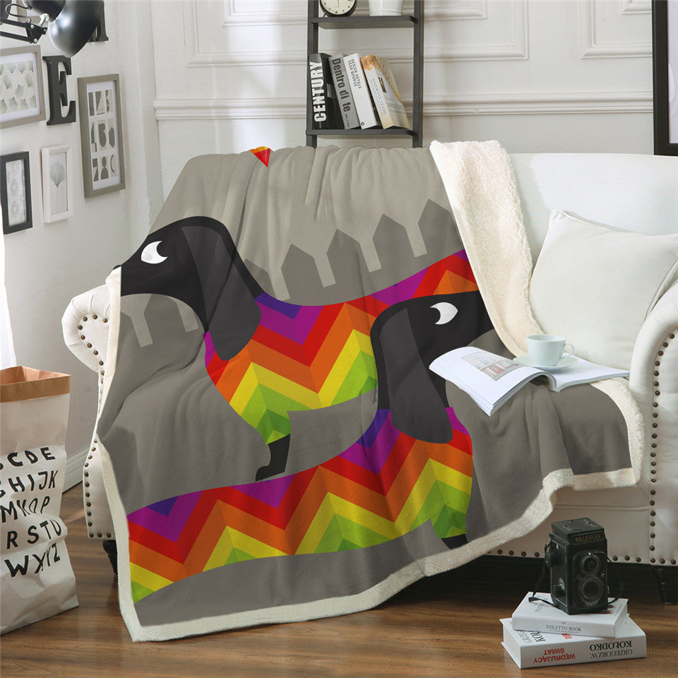 Dachshund JOY Throw Blanket