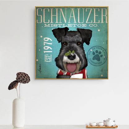 Schnauzer Vintage Canvas Poster