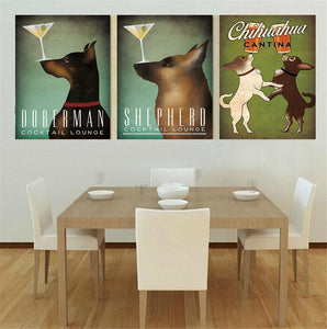 German Shepherd Vintage Poster