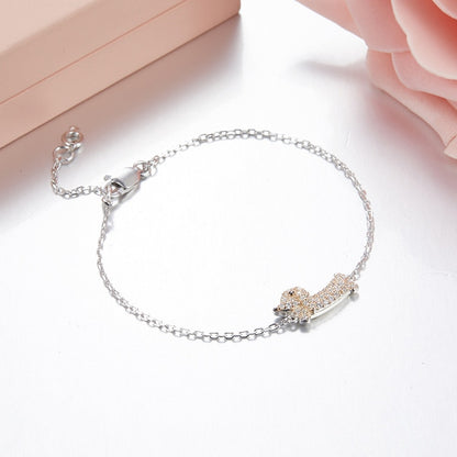 Riri 925 Sterling Silver Dachshund Bracelet