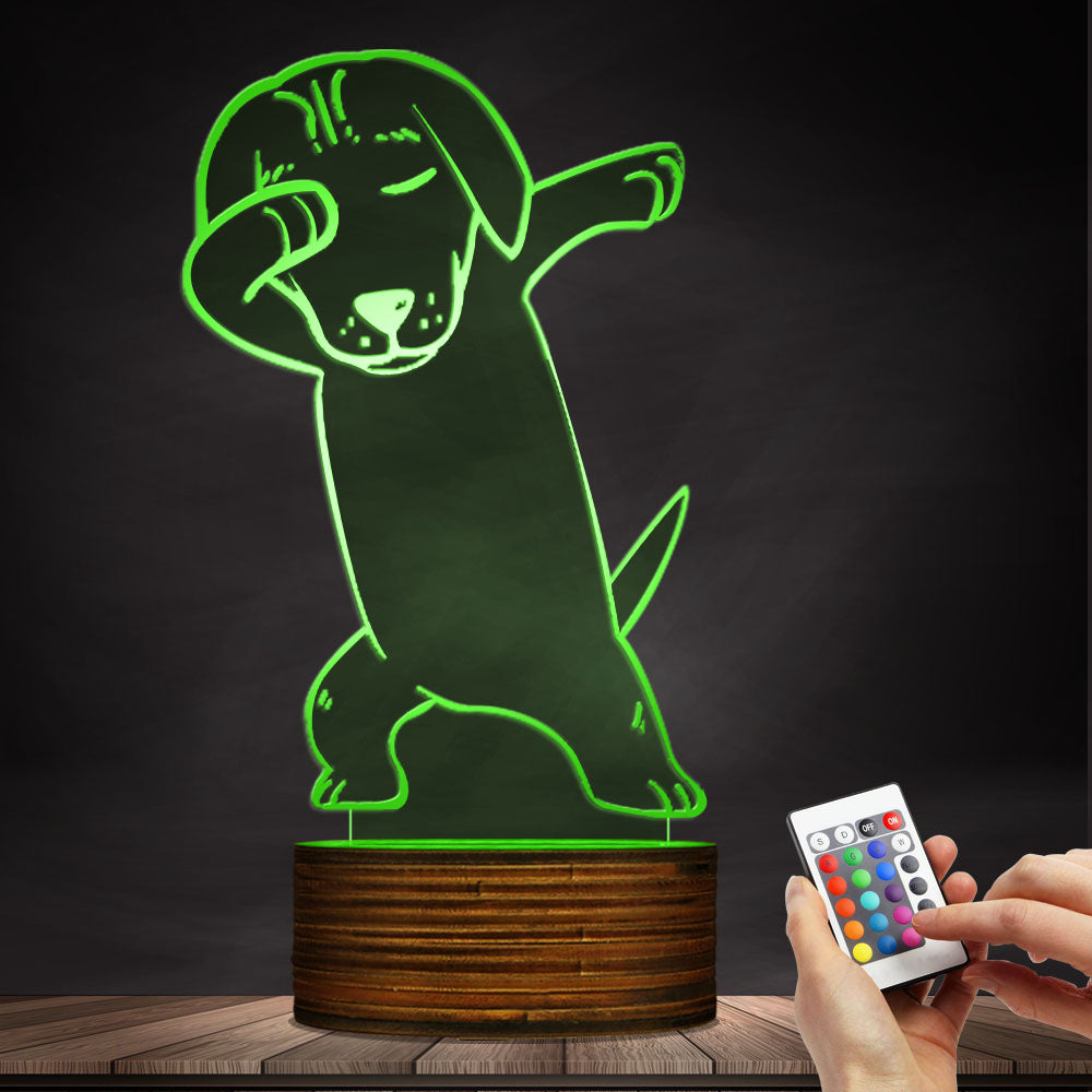 Dabbing Dachshund Lamp