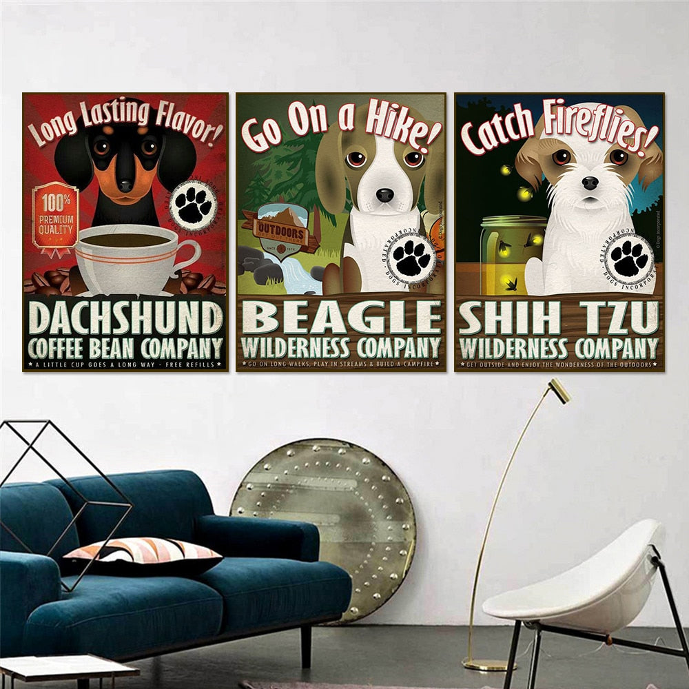 Dog Company Canvas Posters