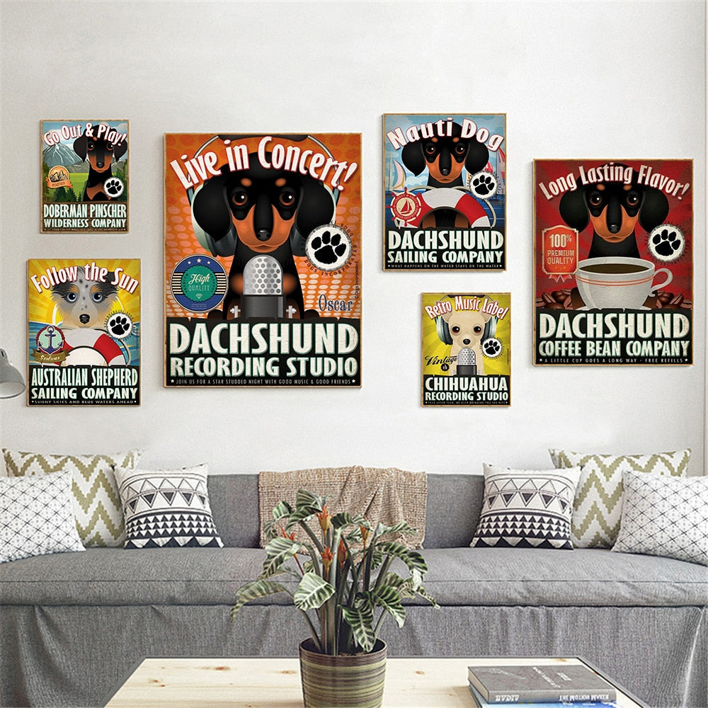 Dog Company Canvas Posters