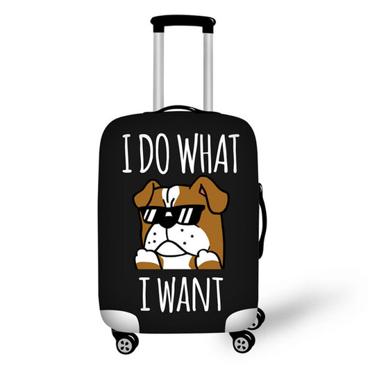 I Do What I Want Bulldog Luggage Suitcase Protective Cover