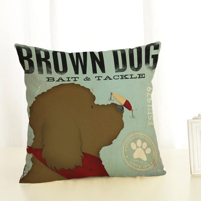 Retro Dog Pillow Cases