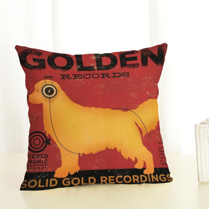 Retro Dog Pillow Cases