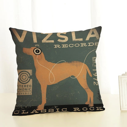 Retro Dog Pillow Cases