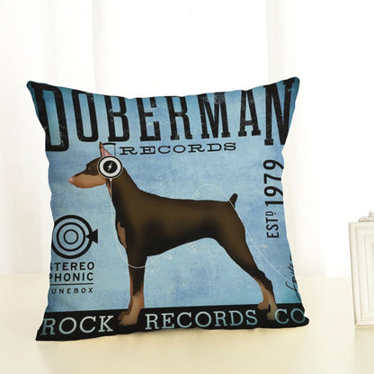 Retro Dog Pillow Cases