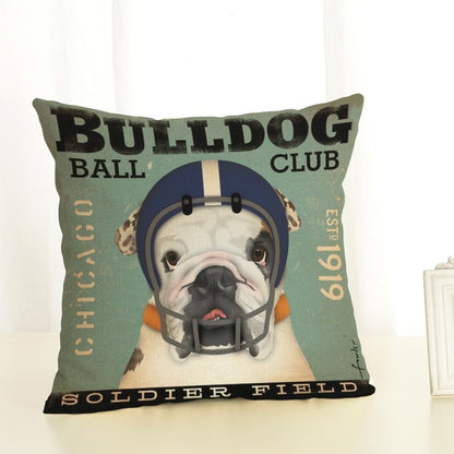 Retro Dog Pillow Cases