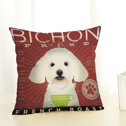 Retro Dog Pillow Cases