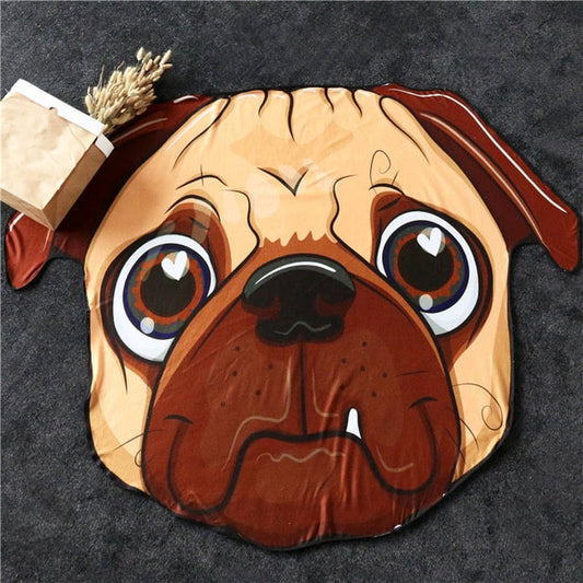 English Bulldog Beach Towel